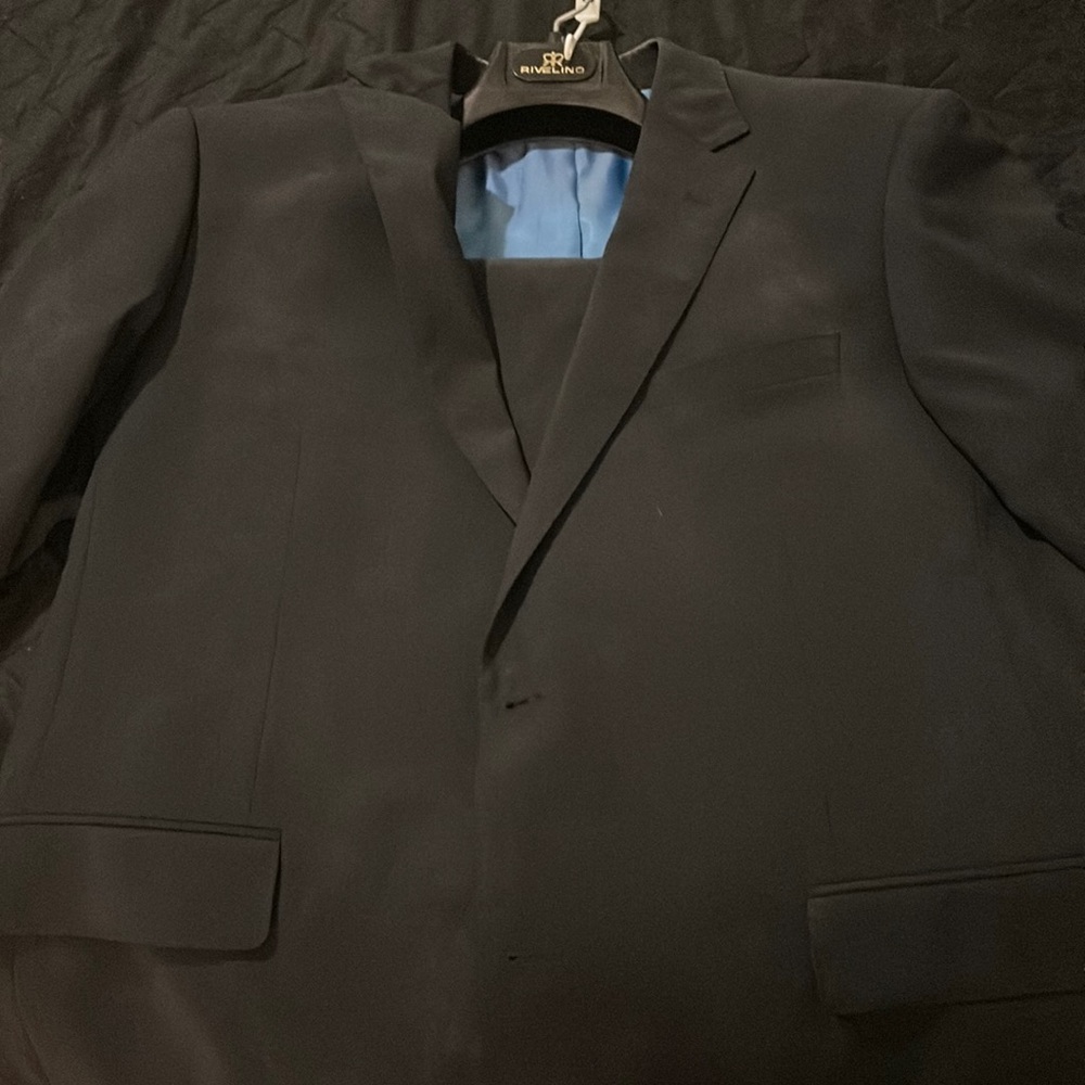 Black Men's Rivelino Suit Jacket and Pants 42/36